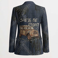 New Zealand She’ll Be Right Blazer NZ Slang No. 8 Wire Map Pattern