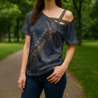 New Zealand She’ll Be Right Cross Shoulder Shirt NZ Slang No. 8 Wire Map Pattern