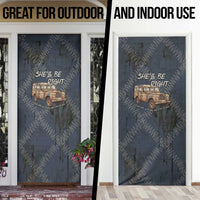 New Zealand She’ll Be Right Door Cover NZ Slang No. 8 Wire Map Pattern