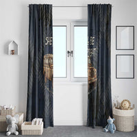 New Zealand She’ll Be Right Window Curtain NZ Slang No. 8 Wire Map Pattern