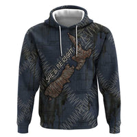 New Zealand She’ll Be Right Zip Hoodie NZ Slang No. 8 Wire Map Pattern