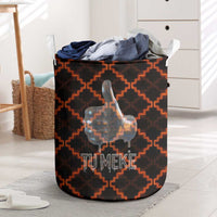 Tu Meke Maori New Zealand Slang Laundry Basket with Glow Neon Step Style