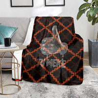 Tu Meke Maori New Zealand Slang Blanket with Glow Neon Step Style TS04 - Polynesian Pride