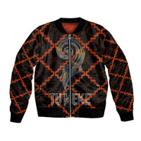 Tu Meke Maori New Zealand Slang Bomber Jacket with Glow Neon Step Style