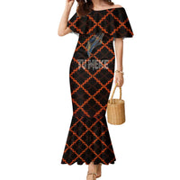 Tu Meke Maori New Zealand Slang Family Matching Mermaid Dress and Hawaiian Shirt with Glow Neon Step Style