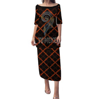 Tu Meke Maori New Zealand Slang Family Matching Puletasi and Hawaiian Shirt with Glow Neon Step Style