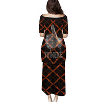 Tu Meke Maori New Zealand Slang Family Matching Puletasi and Hawaiian Shirt with Glow Neon Step Style