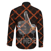 Tu Meke Maori New Zealand Slang Family Matching Tank Maxi Dress and Hawaiian Shirt with Glow Neon Step Style