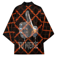 Tu Meke Maori New Zealand Slang Kimono with Glow Neon Step Style