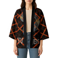 Tu Meke Maori New Zealand Slang Kimono with Glow Neon Step Style