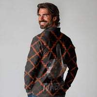 Tu Meke Maori New Zealand Slang Long Sleeve Polo Shirt with Glow Neon Step Style