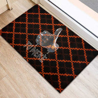 Tu Meke Maori New Zealand Slang Rubber Doormat with Glow Neon Step Style