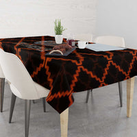 Tu Meke Maori New Zealand Slang Tablecloth with Glow Neon Step Style TS04 - Polynesian Pride
