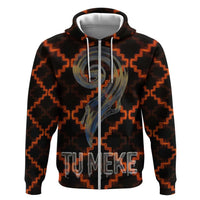 Tu Meke Maori New Zealand Slang Zip Hoodie with Glow Neon Step Style