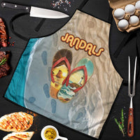 Kiwi Jandal Beach Life Apron New Zealand Flip Flops Ocean Wave Surf Style