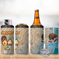 Kiwi Jandal Beach Life 4 in 1 Can Cooler Tumbler New Zealand Flip Flops Ocean Wave Surf Style