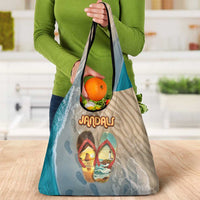 Kiwi Jandal Beach Life Grocery Bag New Zealand Flip Flops Ocean Wave Surf Style TS04 - Polynesian Pride