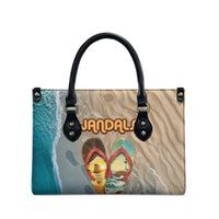 Kiwi Jandal Beach Life Leather Bag New Zealand Flip Flops Ocean Wave Surf Style