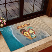 Kiwi Jandal Beach Life Rubber Doormat New Zealand Flip Flops Ocean Wave Surf Style