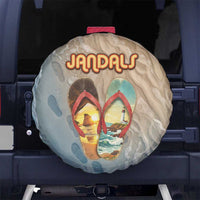 Kiwi Jandal Beach Life Spare Tire Cover New Zealand Flip Flops Ocean Wave Surf Style