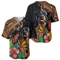 Polynesian Rottweiler Baseball Jersey Polynesian Pattern And Rottweiler TS04 - Polynesian Pride