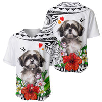 Polynesian Shih Tzu Baseball Jersey Polynesian Pattern And Shih Tzu TS04 - Polynesian Pride