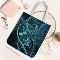 Chuuk Deep Into Truk Lagoon Tote Bag Polynesian Tribal Pattern Wreck Diving Teal Ship Art