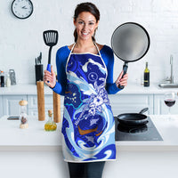 Chuuk Micronesian Roots Apron Polynesian Tribal Pattern Hibiscus Flower And Stingray Art
