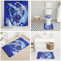 Chuuk Micronesian Roots Bathroom Set Polynesian Tribal Pattern Hibiscus Flower And Stingray Art