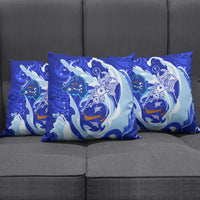 Chuuk Micronesian Roots Pillow Cover Polynesian Tribal Pattern Hibiscus Flower And Stingray Art
