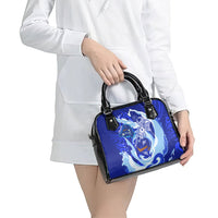 Chuuk Micronesian Roots Shoulder Handbag Polynesian Tribal Pattern Hibiscus Flower And Stingray Art