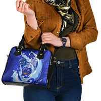 Chuuk Micronesian Roots Shoulder Handbag Polynesian Tribal Pattern Hibiscus Flower And Stingray Art