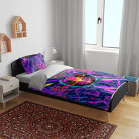 Chuuk Tropical Sunset Coordinates Bedding Set Neon Graffiti Polynesian Tribal