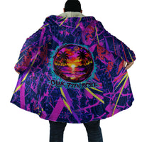 Chuuk Tropical Sunset Coordinates Cloak Neon Graffiti Polynesian Tribal