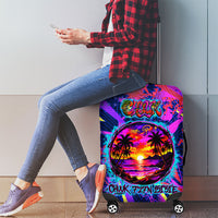 Chuuk Tropical Sunset Coordinates Luggage Cover Neon Graffiti Polynesian Tribal