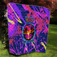 Chuuk Tropical Sunset Coordinates Quilt Neon Graffiti Polynesian Tribal