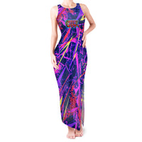 Chuuk Tropical Sunset Coordinates Tank Maxi Dress Neon Graffiti Polynesian Tribal
