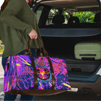 Chuuk Tropical Sunset Coordinates Travel Bag Neon Graffiti Polynesian Tribal
