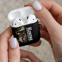 Kosrae Nautical Heritage AirPods Case Polynesian Tribal Anchor With Plumeria Tropical Art