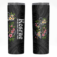 Kosrae Nautical Heritage Skinny Tumbler Polynesian Tribal Anchor With Plumeria Tropical Art
