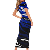 Kosrae Deep Sea Scuba Diving Family Matching Short Sleeve Bodycon Dress and Hawaiian Shirt Blue Hole Beneath The Surface Coral Reef Graphic Art