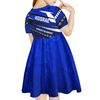 Kosrae Deep Sea Scuba Diving Kid Short Sleeve Dress Blue Hole Beneath The Surface Coral Reef Graphic Art