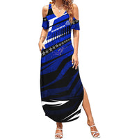 Kosrae Deep Sea Scuba Diving Summer Maxi Dress Blue Hole Beneath The Surface Coral Reef Graphic Art