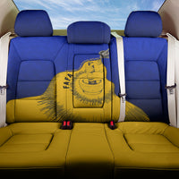 Kosrae Fafa Culinary Heritage Back Car Seat Cover Kosraean Gold Taro Tradition Illustration With Coconut Leaves