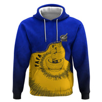 Kosrae Fafa Culinary Heritage Hoodie Kosraean Gold Taro Tradition Illustration With Coconut Leaves