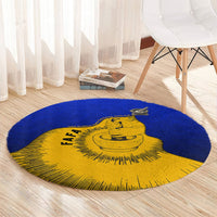 Kosrae Fafa Culinary Heritage Round Carpet Kosraean Gold Taro Tradition Illustration With Coconut Leaves