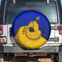 Kosrae Fafa Culinary Heritage Spare Tire Cover Kosraean Gold Taro Tradition Illustration With Coconut Leaves