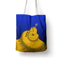 Kosrae Fafa Culinary Heritage Tote Bag Kosraean Gold Taro Tradition Illustration With Coconut Leaves