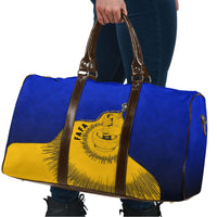 Kosrae Fafa Culinary Heritage Travel Bag Kosraean Gold Taro Tradition Illustration With Coconut Leaves