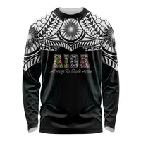 AIGA Always In Gods Arms Samoa Long Sleeve Shirt Polynesian Tribal Tattoo Art Family Heritage Faith TS04 Unisex Black White - Polynesian Pride